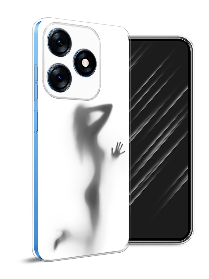 

Чехол Awog на Tecno Spark 10 "Стекло в душе", Белый;серый;черный, 303650-7