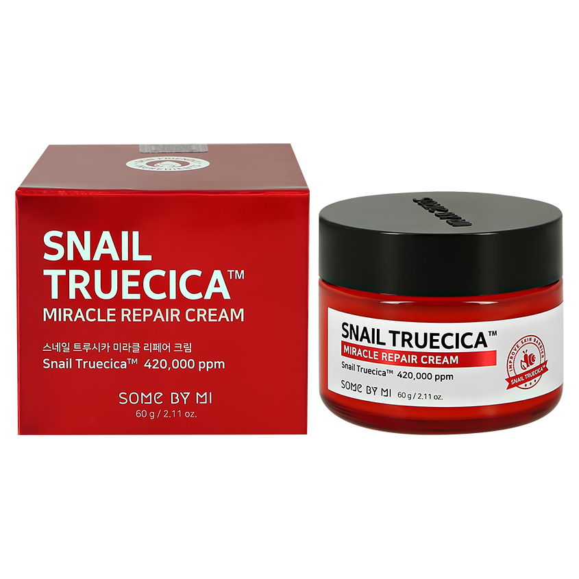 фото Some by mi крем с муцином чёрной улитки - snail truecica miracle repair cream, 60мл