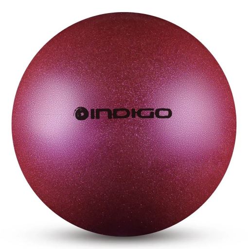 Мяч для художественной гимнастики металлик Indigo 400 г In118 19 см (фиолетовый)