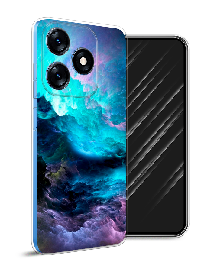

Чехол Awog на Tecno Spark 10 "Бирюзовое небо", Бирюзовый;фиолетовый;черный, 303650-4