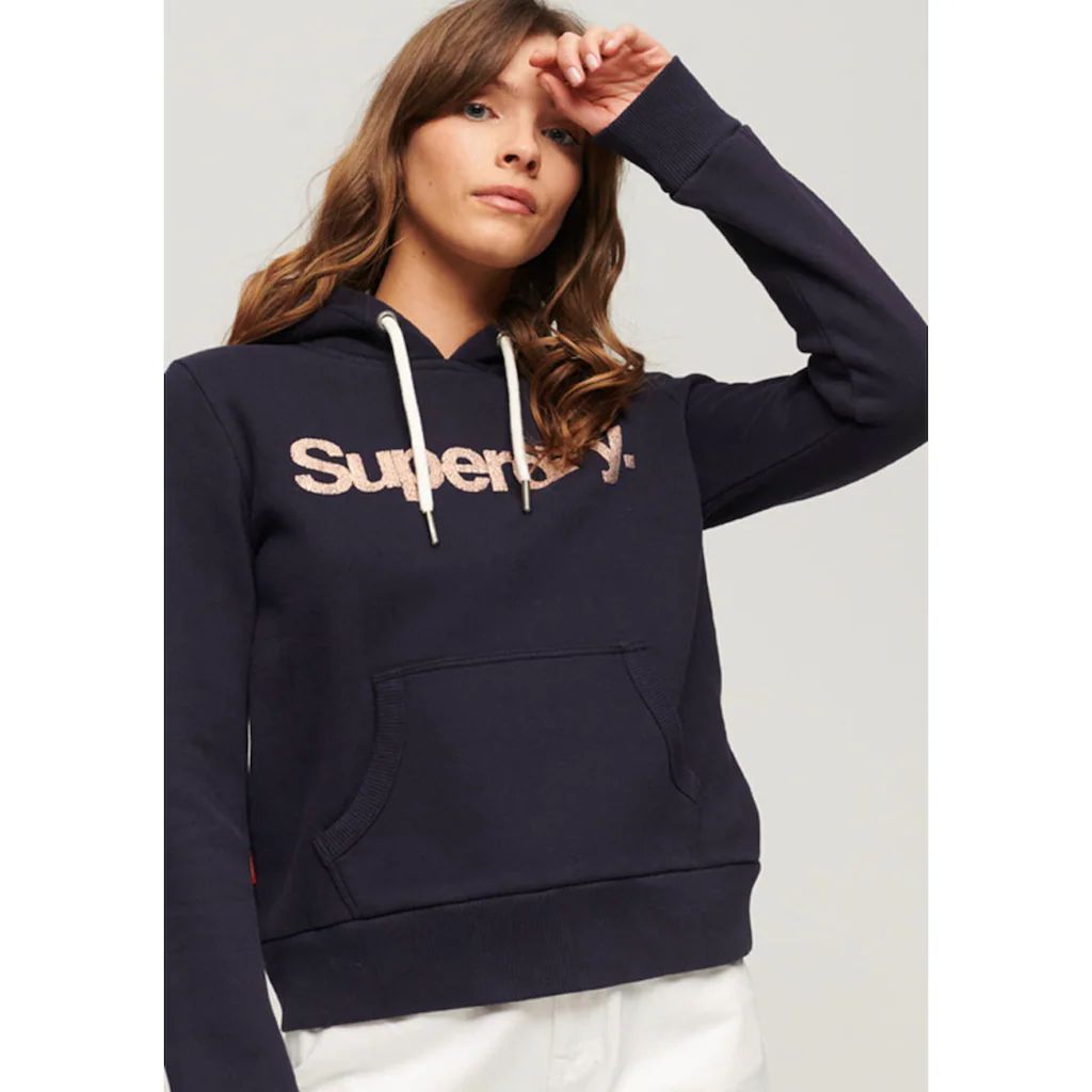 

Худи женское Superdry W2011973A синее 8 UK, Синий, W2011973A