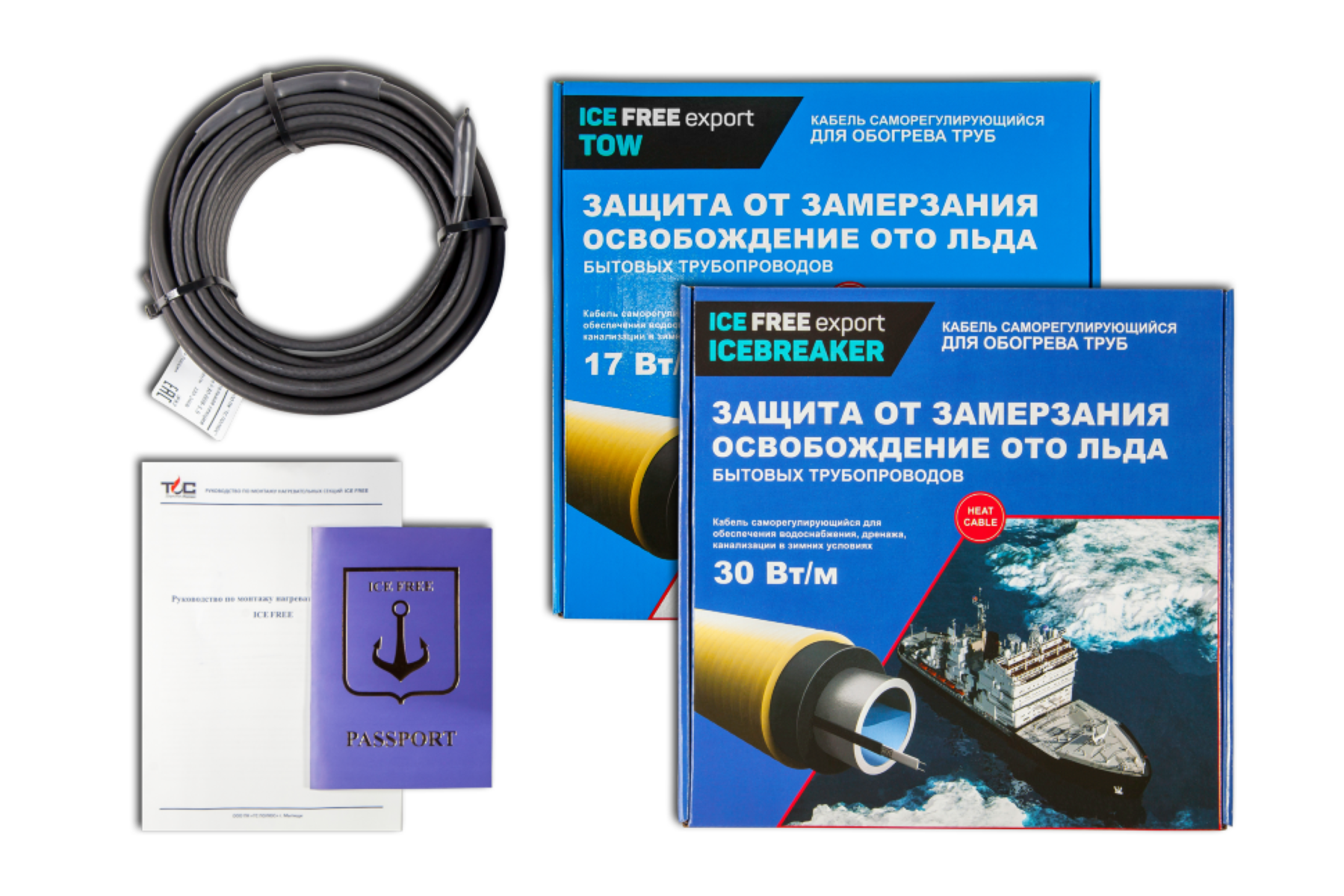 

Греющий кабель на трубу Ice Free I 30 Вт 1 м, 4630024500710, Греющий кабель на трубу