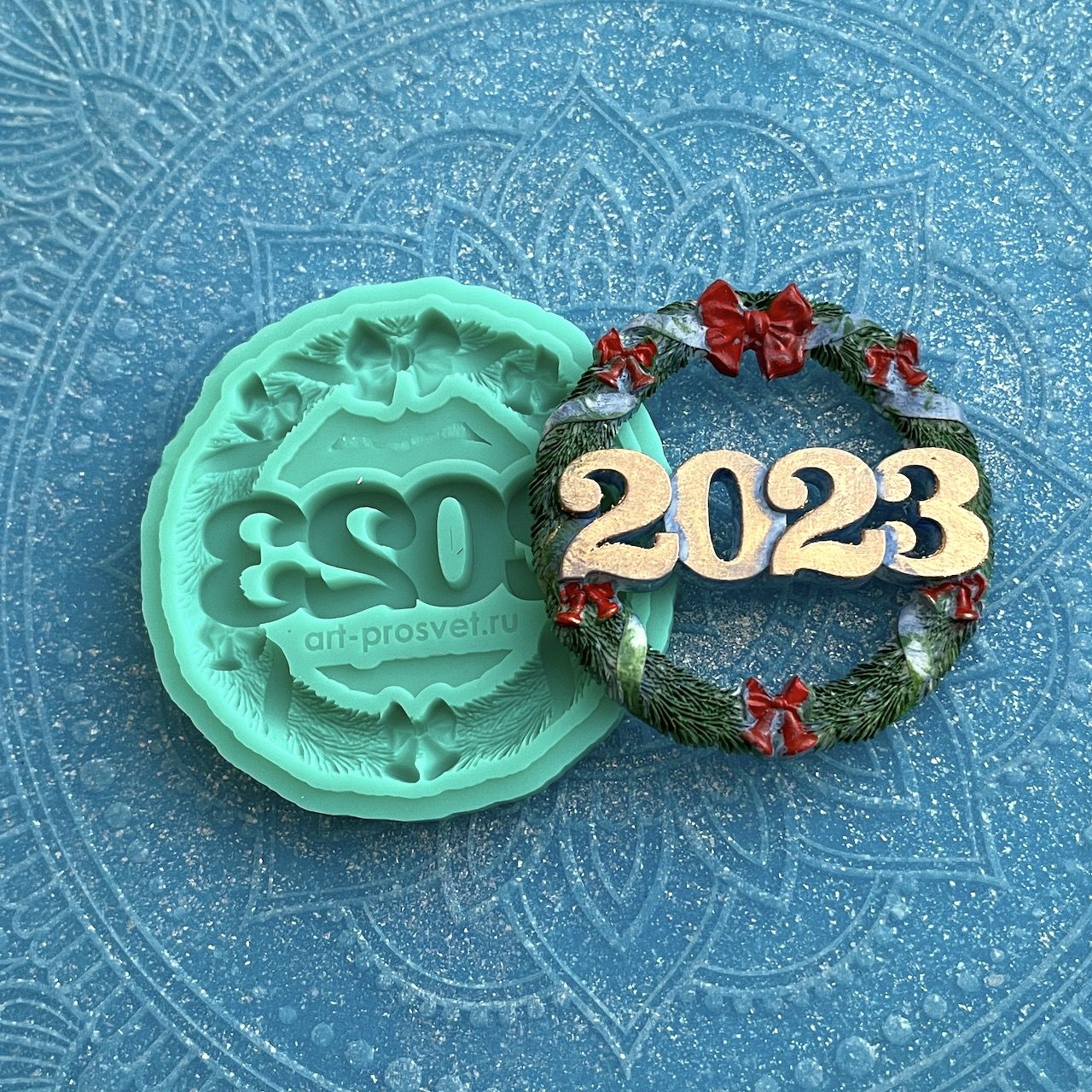 

Молд Арт-студия ПроСвет Венок 2023 ARTMD1791, S, Зеленый