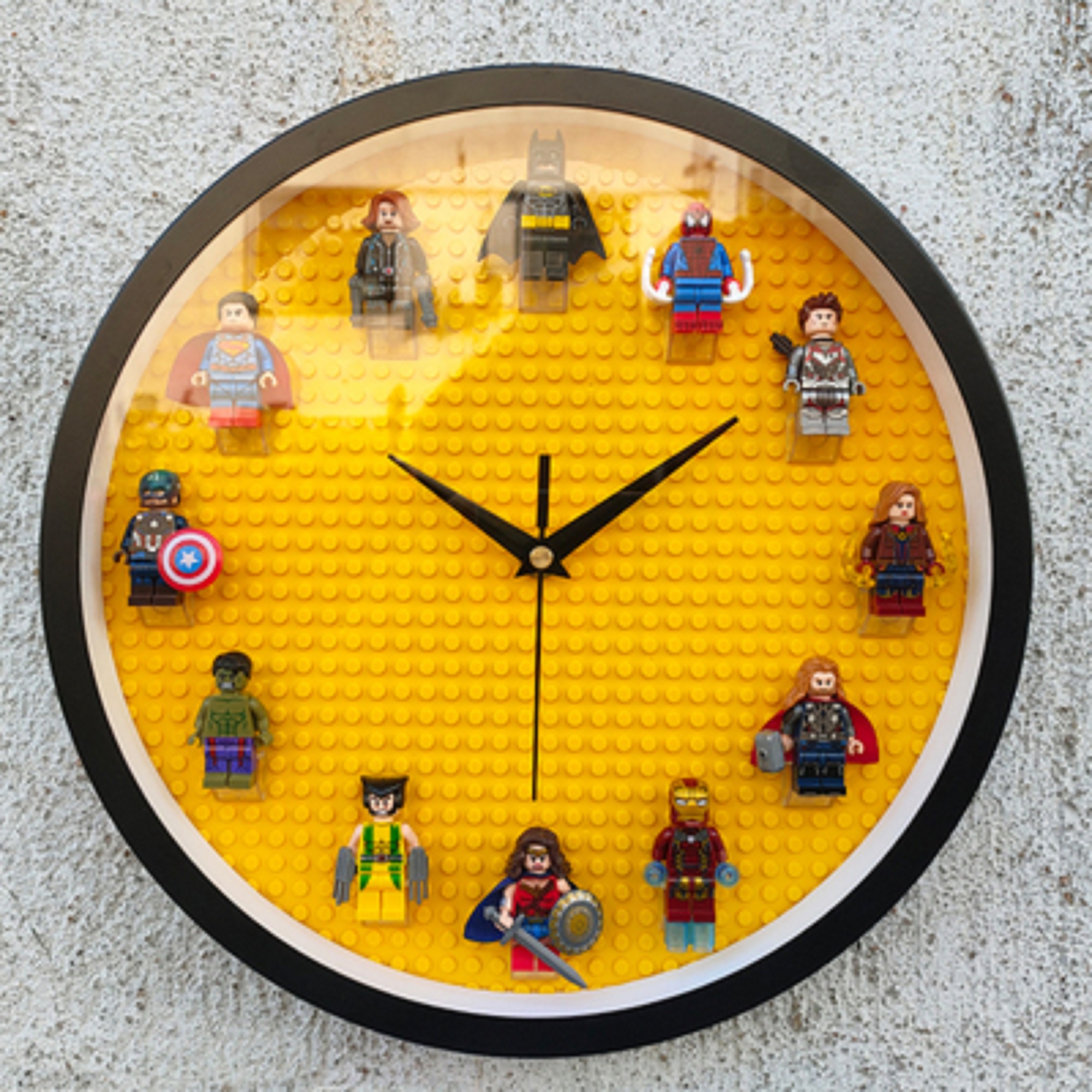 

Часы настенные marvel в стиле lego, MFBlack