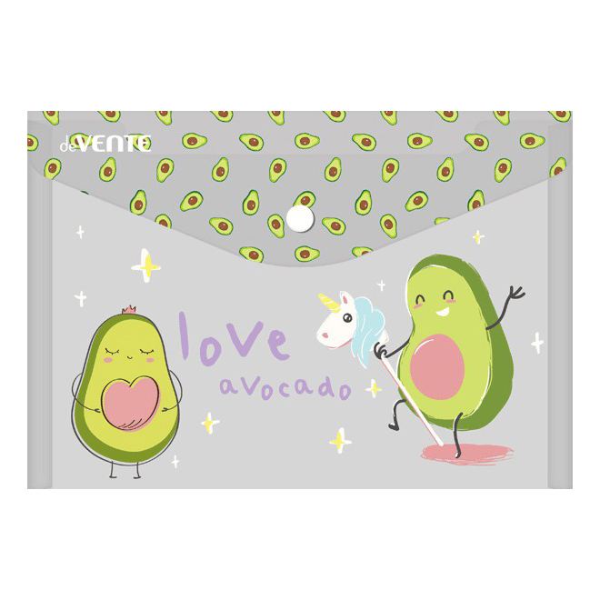 

Папка-конверт на кнопке А4 deVente Avocado разноцветная