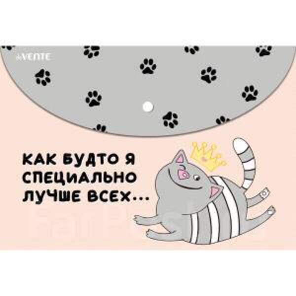 

Папка-конверт А4 deVente Лучше всех серо-розовая