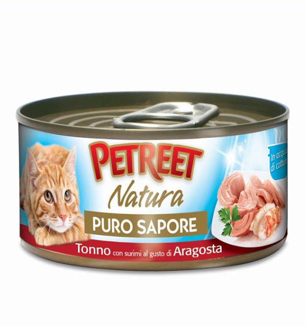 

Консервы для кошек Petreet, тунец, морепродукты, 24шт, 70г, Natura