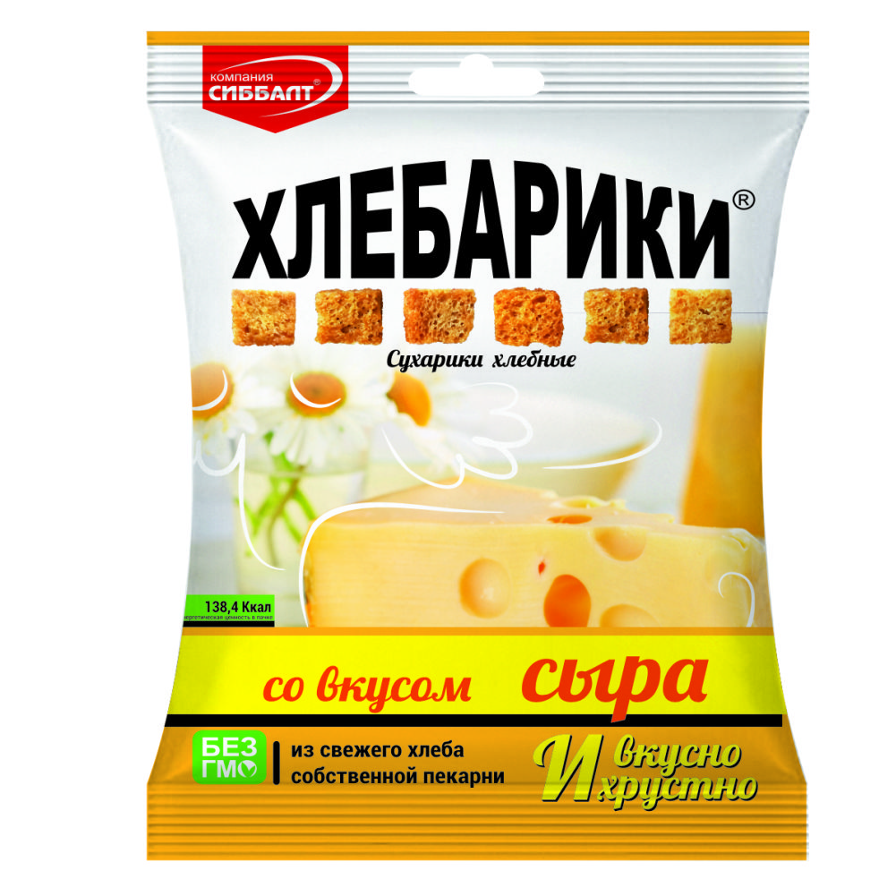 

Сух. хлеб. 40г ХЛЕБАРИКИ со вкус. Сыра *40*10 шт