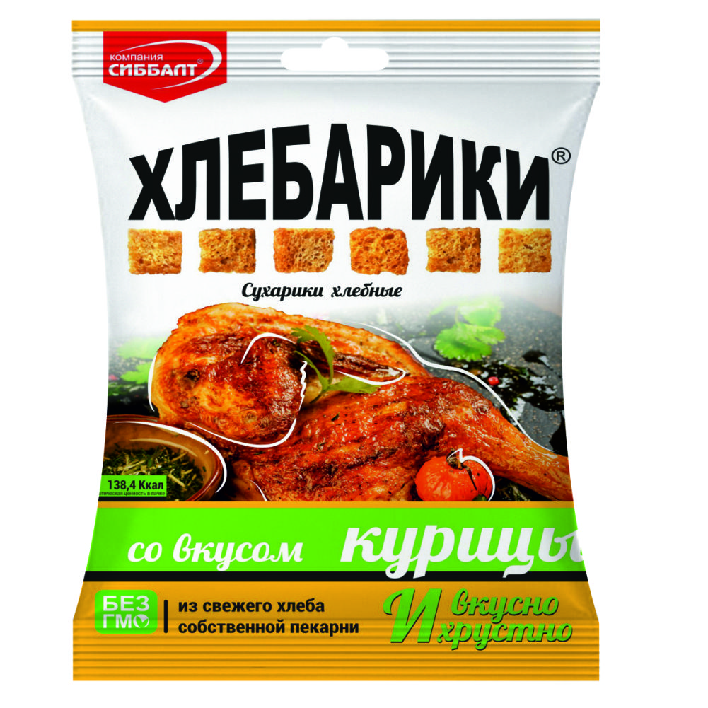 

Сух. хлеб. 40г ХЛЕБАРИКИ со вкус. Курицы *40*10 шт