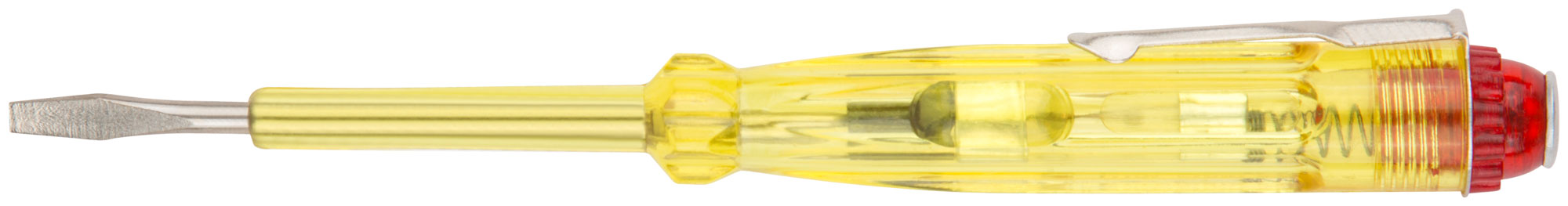 фото Отвертка индикаторная, желтая ручка 100 - 500 в, 140 мм курс 56501