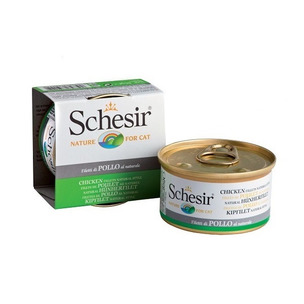 фото Консервы для кошек schesir, курица, 14шт, 85г
