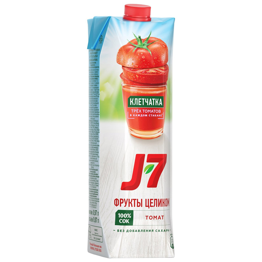 

Сок J7 томат T-Pack 0,97л*2 шт
