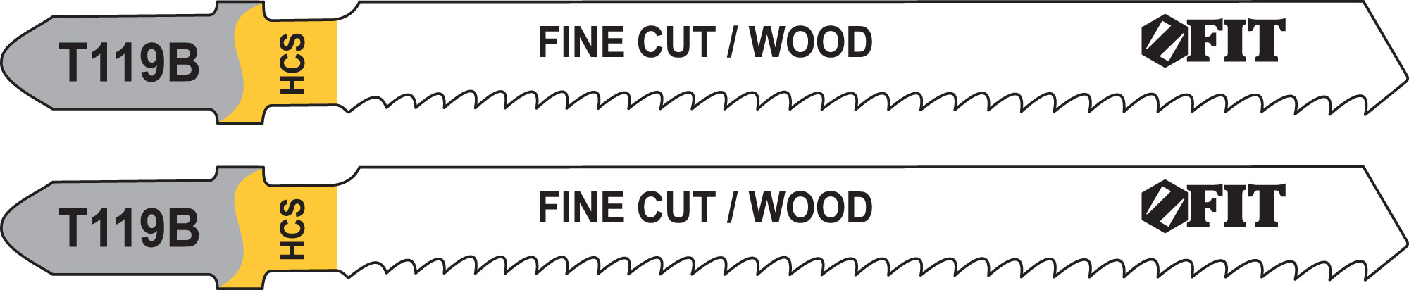 Пилки для лобзиков по дереву, 91/67/2 мм (Т119В), 2 шт. FIT 40936 100022762324
