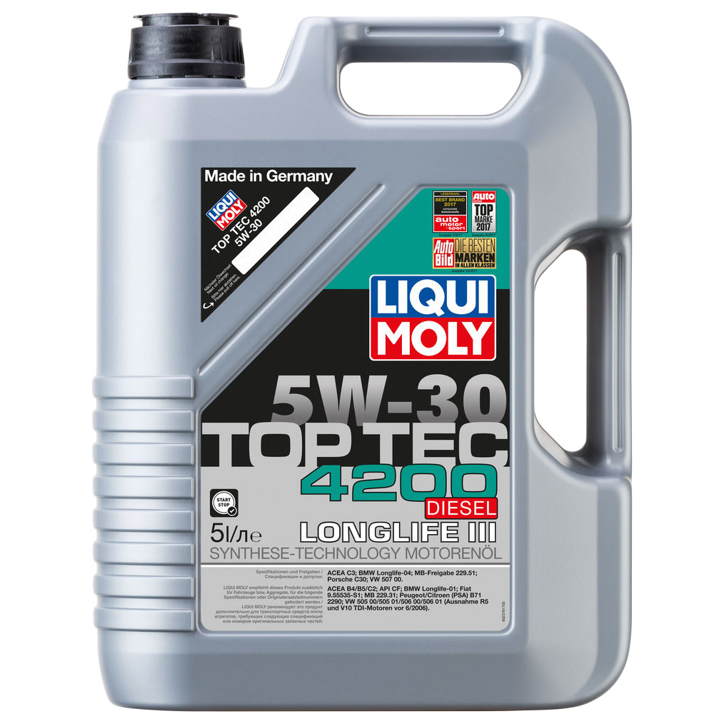 фото Моторное масло liqui moly top tec 4200 diesel 5w30 5 л