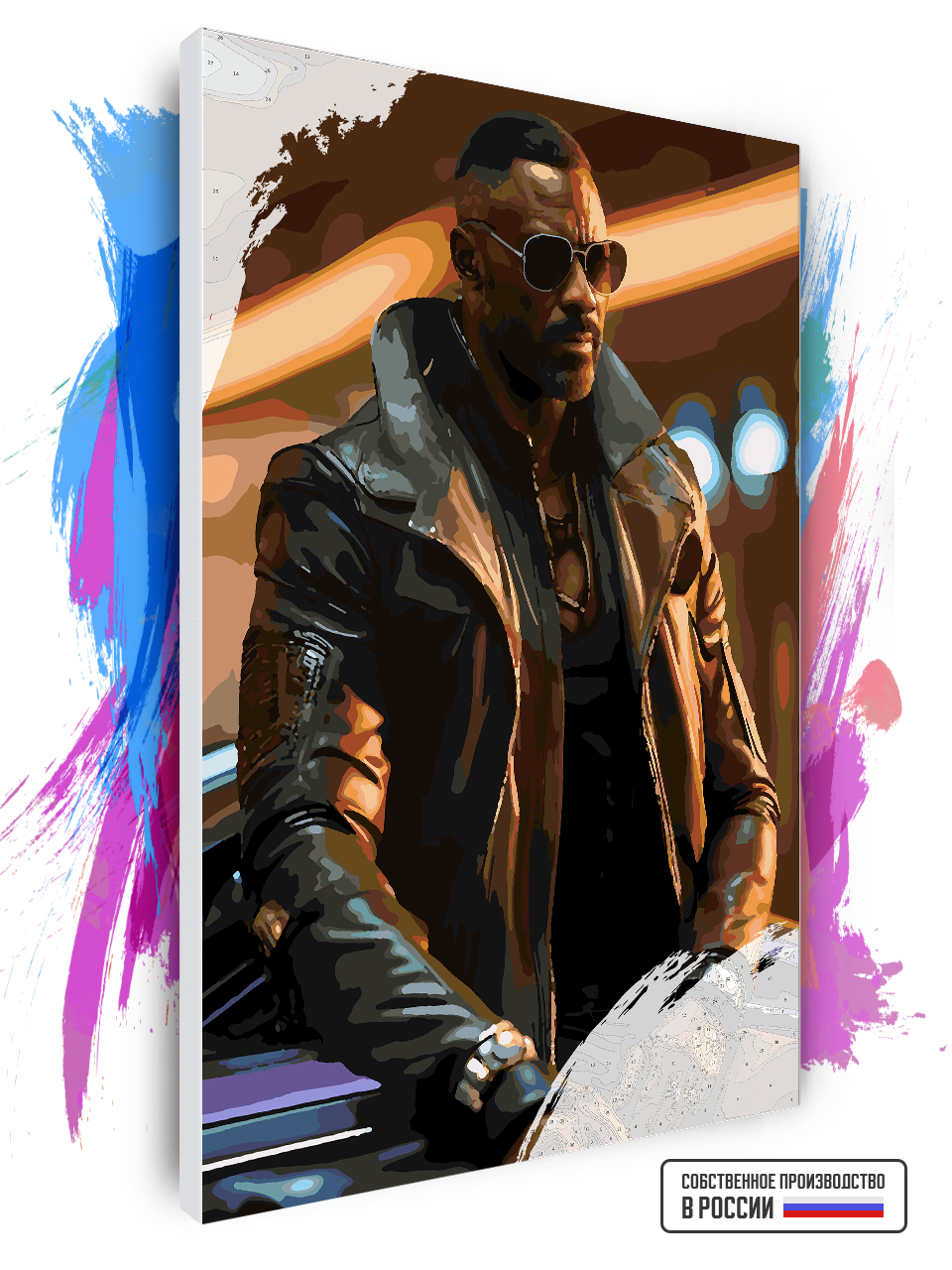 

Картина по номерам Красиво Красим на холсте Cyberpunk 2077 Идрис Эльба 40 х 60 см, 79566