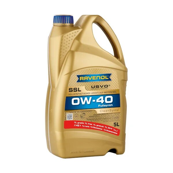 фото Моторное масло ravenol ssl 0w-40 5л