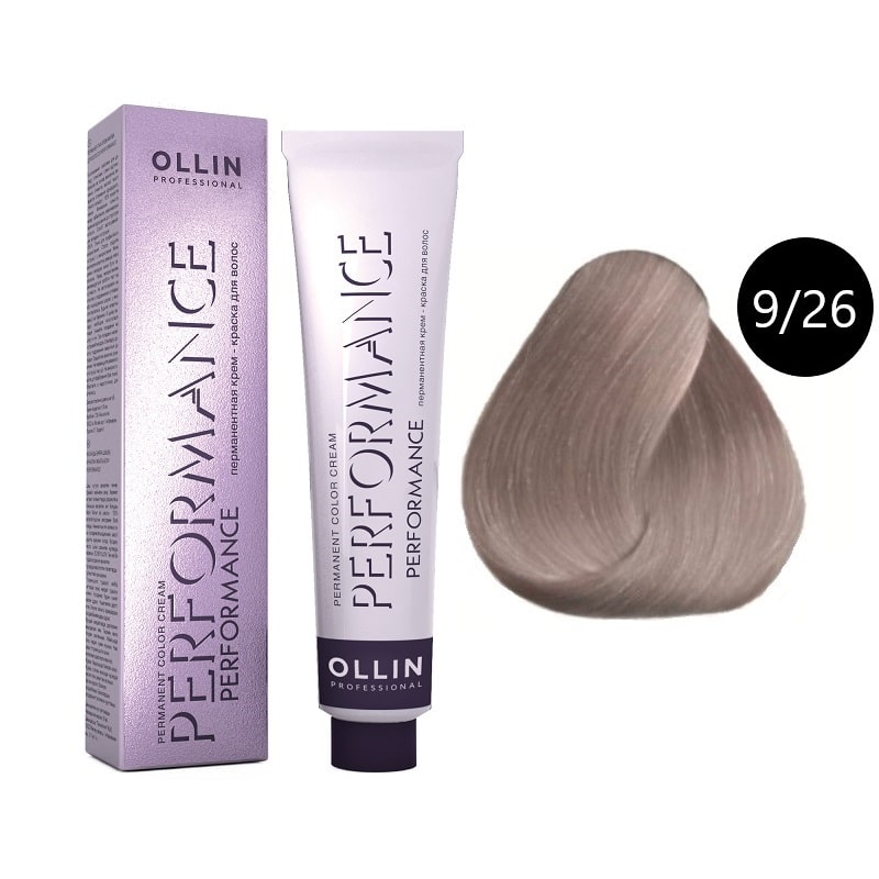 Краска для волос Ollin Professional Permanent Color 9/26 Блондин розовый 60 мл