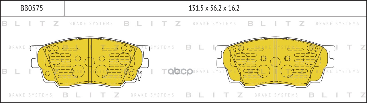 фото Колодки пер.mazda 6 02-> blitz арт. bb0575