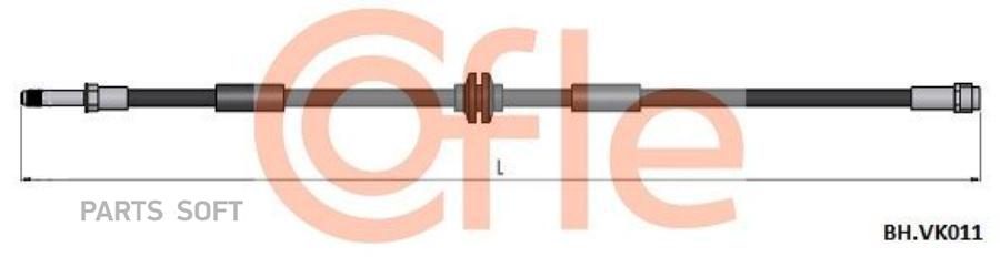 

Шланг Тормозной Передн Vw T5-T6/Multivan 03- Cofle арт. 92BHVK011