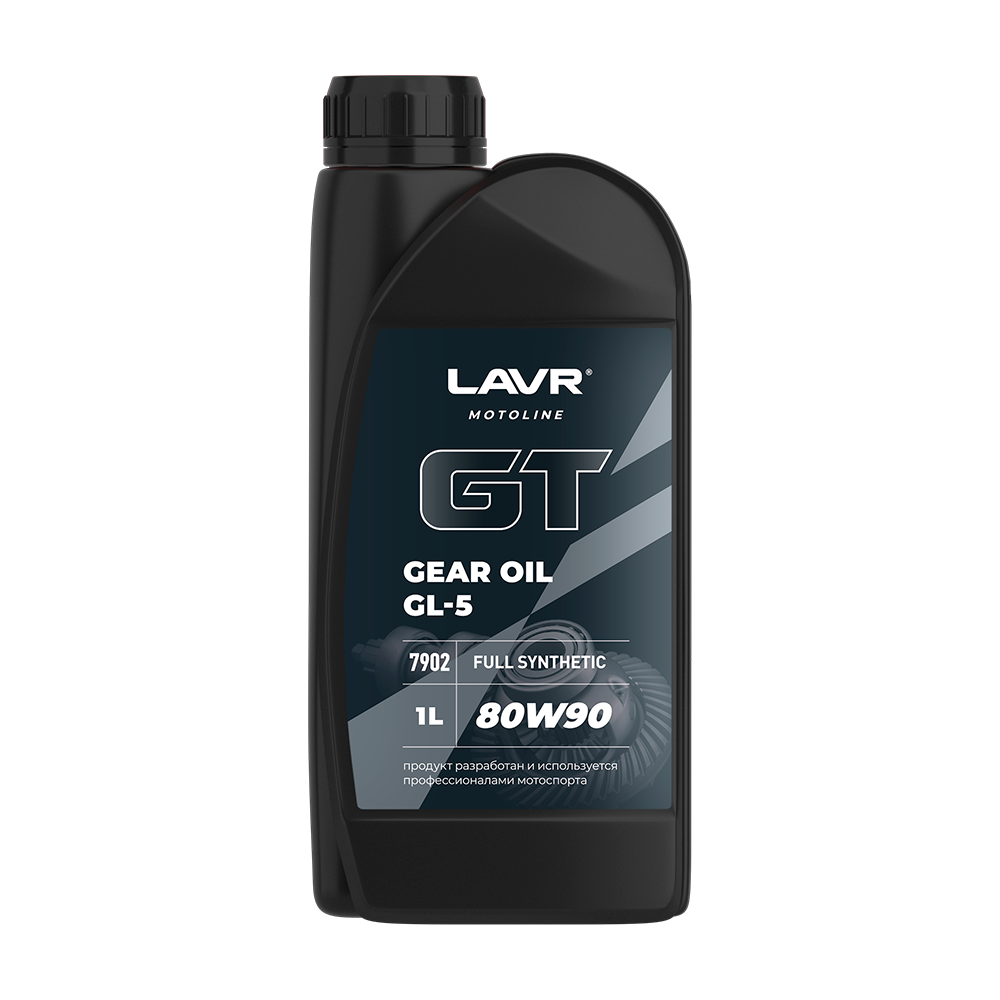 Трансмиссионное масло LAVR MOTO GT GEAR OIL 80W90 GL5, 1 л, Ln7902