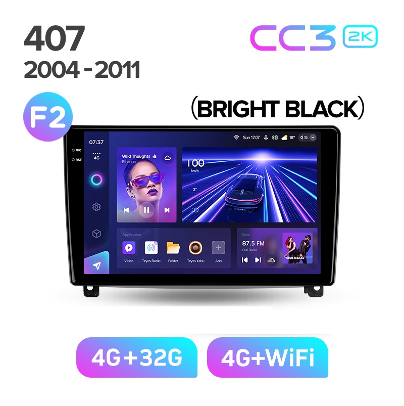 Магнитола TEYES PEUGEOT 407 2004-2011 г CC3 2K 432ГБ 3389000₽