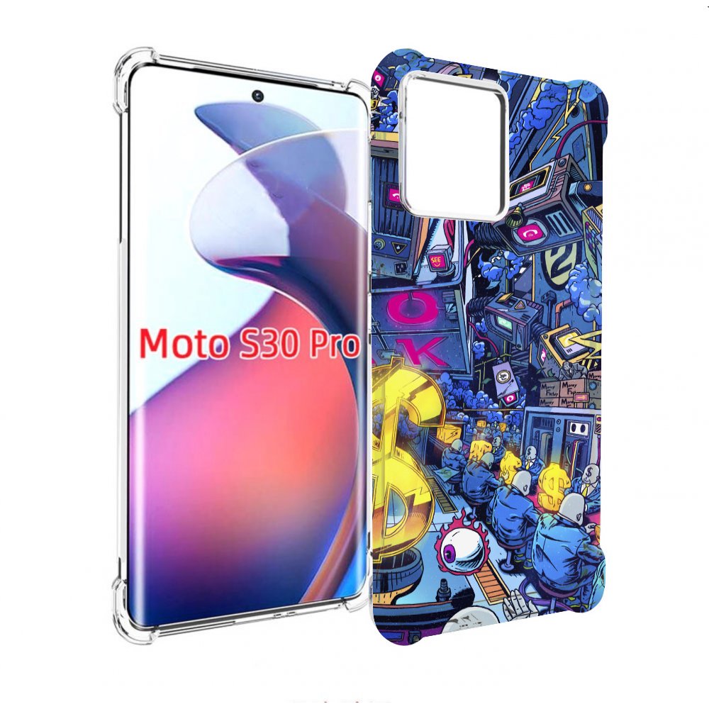 Чехол MyPads футуристичная картинка для Motorola Moto S30 Pro