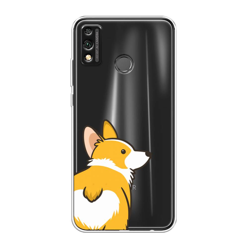 

Чехол Awog на Honor 9X Lite "Корги следуй за мной", Желтый;бежевый;белый, 6104250-2