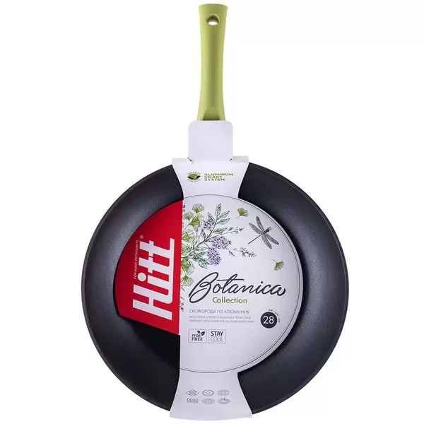 

Сковорода Hitt H-BO134, Зеленый, H-BO134 Botanica 28см