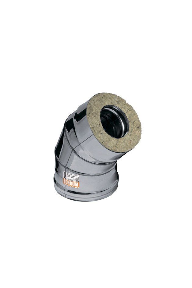 

Колено-сэндвич 135 Ferrum (430 0,5мм + оцинковка) Ф180х280
