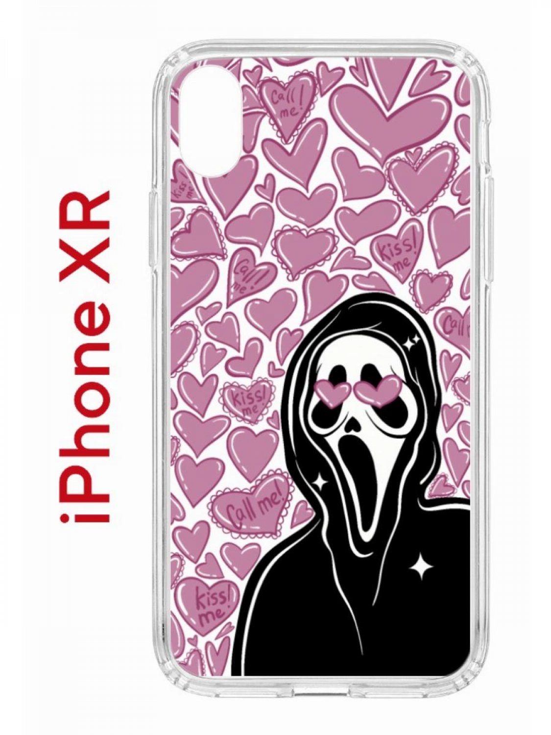 Чехол на iPhone XR с принтом Kruche Print Любовь и Крик, бампер с защитой камеры