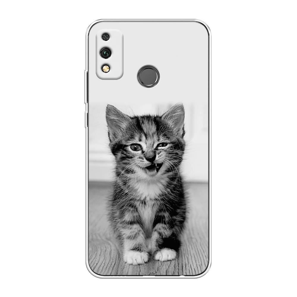 

Чехол Awog на Honor 9X Lite "Подмигивающий котенок", Черный;серый, 6104250-1