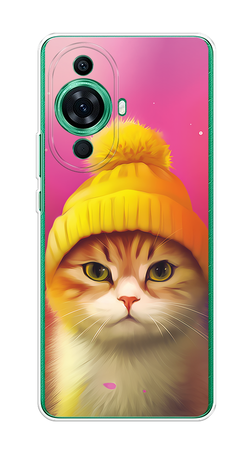 

Чехол на Huawei Nova 11 Pro "Котик в шапочке", Розовый;желтый;бежевый, 6121350-1