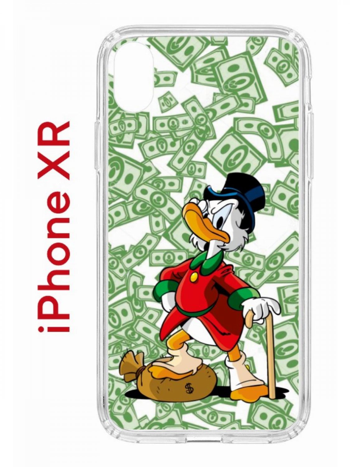 Чехол на iPhone XR с принтом Kruche Print MacMoney, бампер с защитой камеры