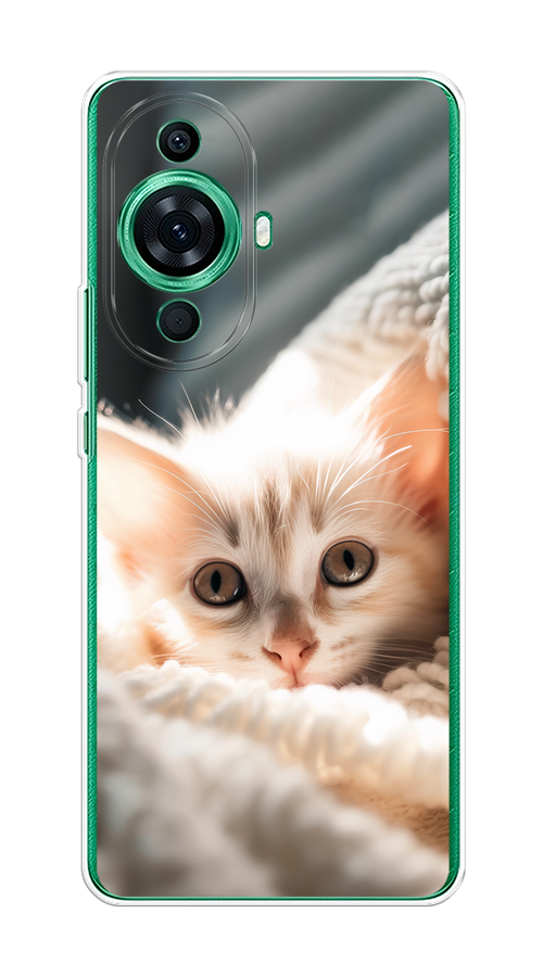 

Чехол на Huawei Nova 11 Pro "Белый шкодливый котенок", Серый;белый;бежевый;оранжевый, 6121350-1