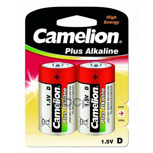 Батарейка Алкалиновая Camelion Plus Alkaline D 1,5v Упаковка 2 Шт. Lr20-Bp2 Camelion арт. батарейка алкалиновая camelion plus alkaline lr20 bp2 2 шт
