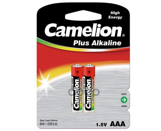 Батарейка Алкалиновая Camelion Plus Alkaline Aaa 1,5v Упаковка 2 Шт. Lr03-Bp2 Camelion арт