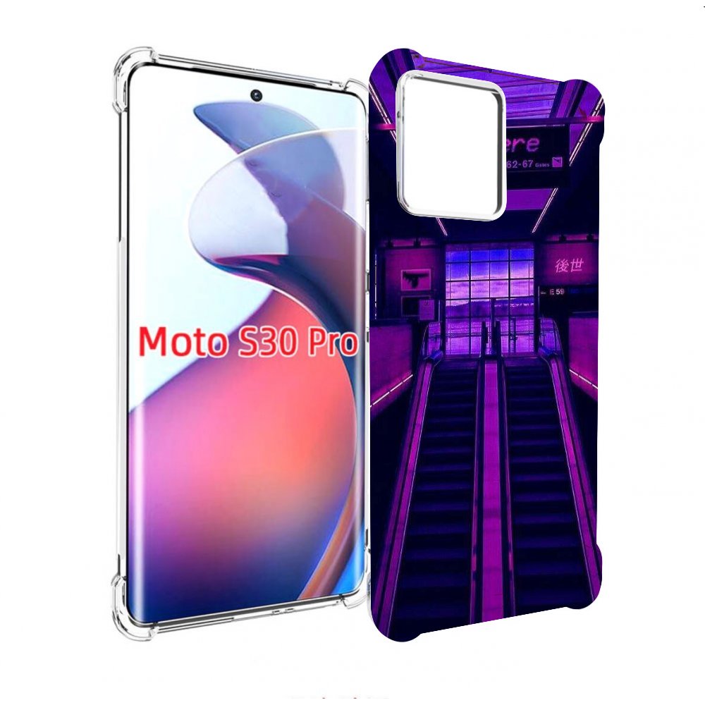 

Чехол MyPads фиолетовый эскалатор для Motorola Moto S30 Pro, Прозрачный, Tocco