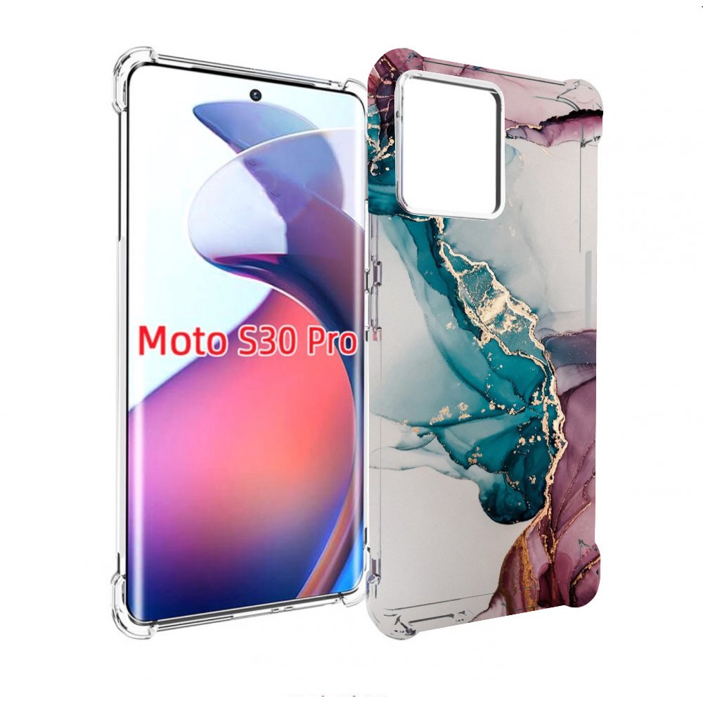 

Чехол MyPads фиолетовый синий краски для Motorola Moto S30 Pro, Прозрачный, Tocco