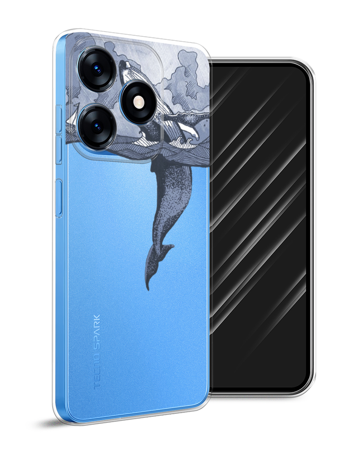 

Чехол Awog на Tecno Spark 10 "Два измерения", Голубой;черный;прозрачный, 303550-7