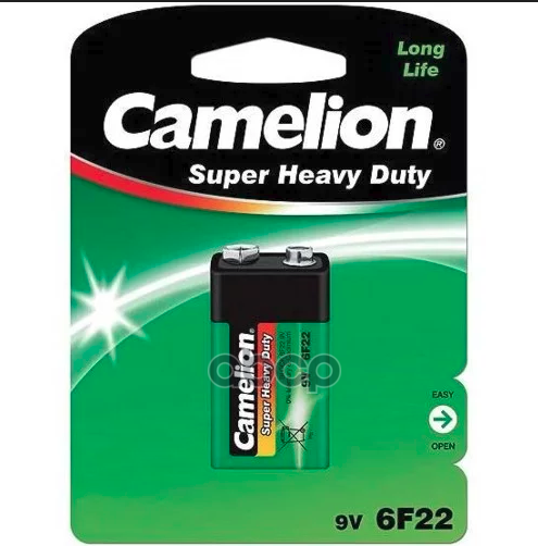Батарейка Солевая Camelion Super Heavy Duty Крона 9v Упаковка 1 Шт. 6f22-Sp1g Camelion арт солевая батарейка jazzway