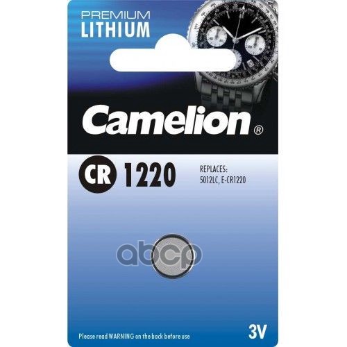 

Батарейка Литиевая Camelion Lithium Таблетка 3v Упаковка 1 Шт. Cr1220-Bp1 Camelion арт. CR