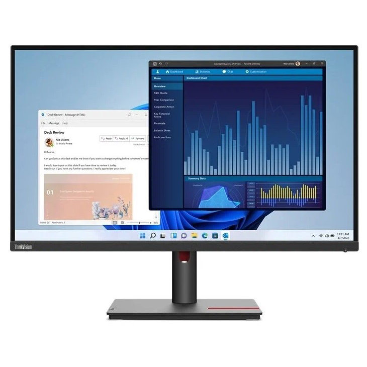 

27" Монитор Lenovo ThinkVision T27p-30 черный 60Hz 3840x2160 IPS, ThinkVision T27p-30