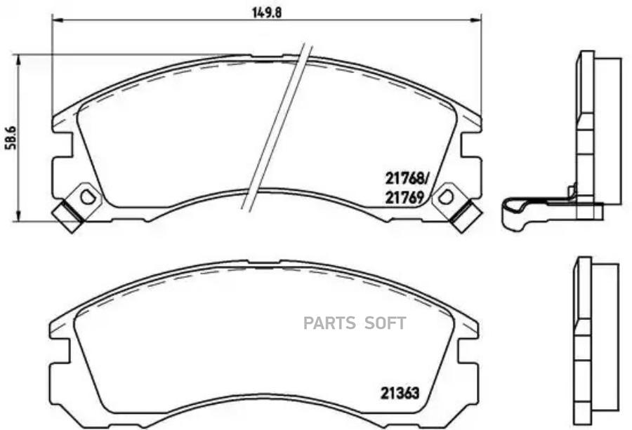 

Колодки дисковые п. mitsubishi galant 2.0/2.5/2.4gdi 89> P54017 =354 02=765fdb=572370b