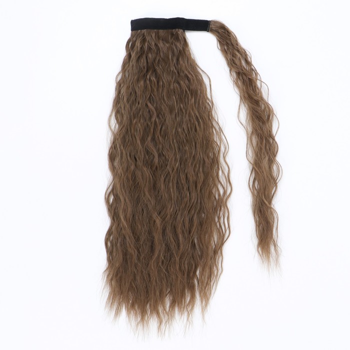 Хвост накладной, волнистый волос, на резинке, 60 см, 100 гр, цвет русый(#SHT8A) хвост накладной волнистый волос на резинке 60 см 100 гр русый sht8a
