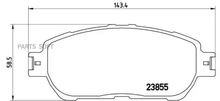 

Колодки дисковые передние toyota previa 3.0 00-05, lexus es 3.0/3.3 01-06 P83105