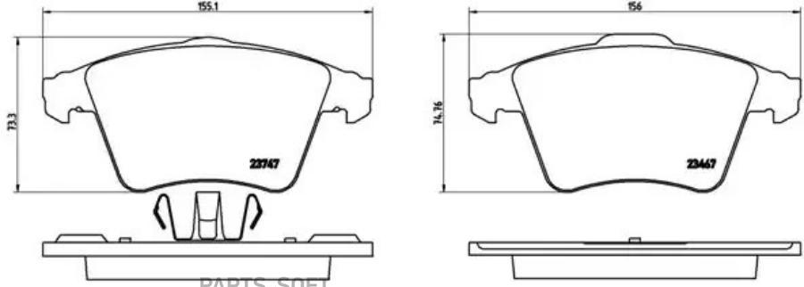

Колодки дисковые п. vw t5/multivan 2.0i/3.2i/1.9tdi/2.5tdi 03> P85107 =1045 01