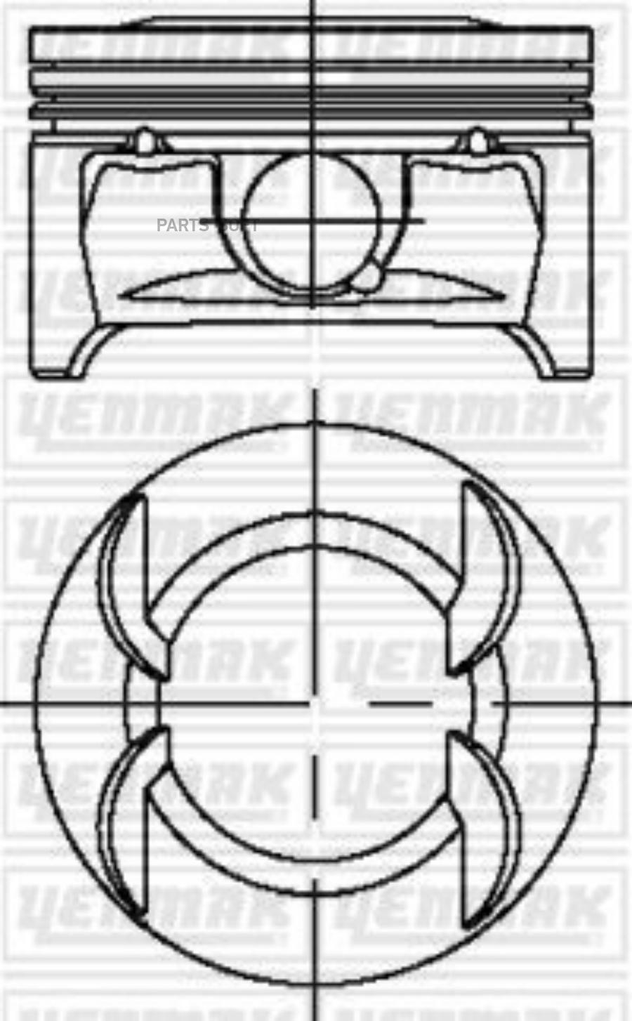 

YENMAK Поршень ДВС с кольцами Opel Astra J 1.6 16V A16XER =79 1.2x1.2x2 std 07> 1шт