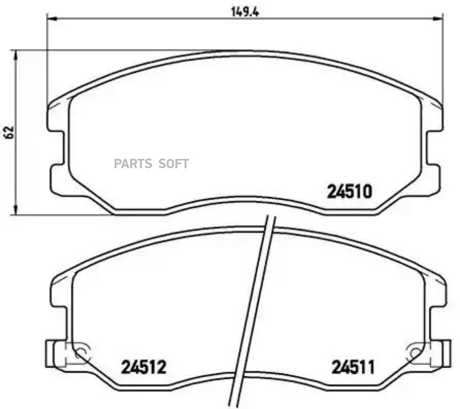

Колодки дисковые п. opel antara, chevrolet captiva 2.0/2.0cdti/2.4/3.2 P10003 [96626070]