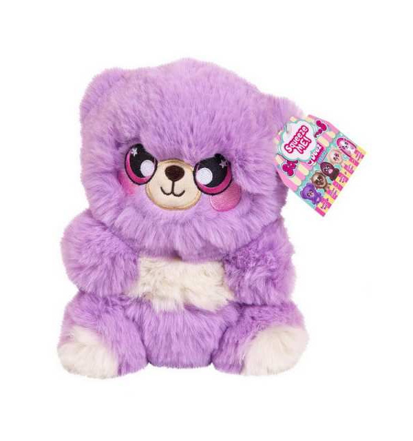 фото Мягкая игрушка-сквиши squeezamals серии 3deez de-lux. мишка фиолетовый 20см sq00957-1w beverly hills teddy bear