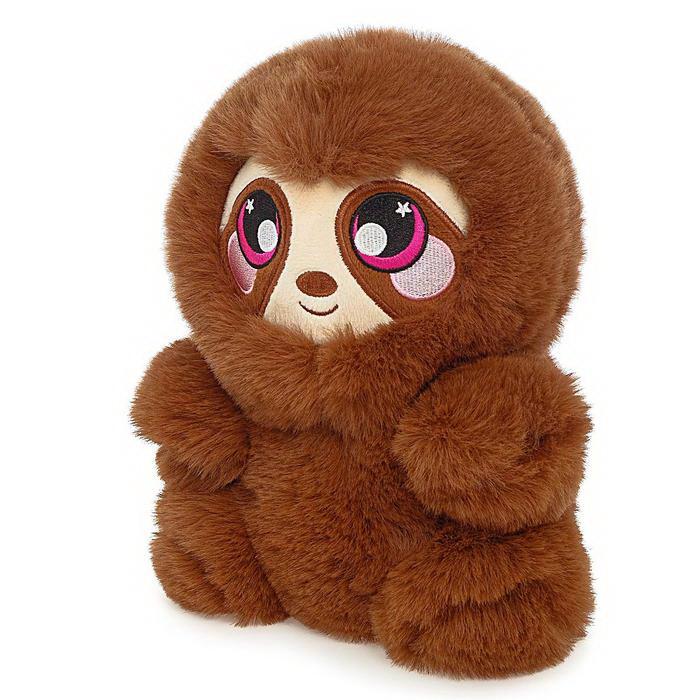 фото Мягкая игрушка-сквиши squeezamals серии 3deez de-lux. ленивец коричневый 20см sq00957-3 beverly hills teddy bear